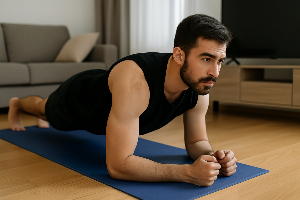 ejercicio de abdomen plancha