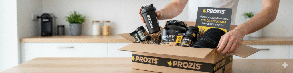 Caja con productos y descuentos PROZIS